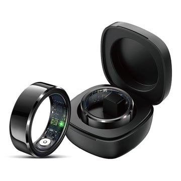 R99 Smart Ring for Men Women Health Rings Heart Rate Sleep Monitor Step Counter Pedometer Sports Ring Fashion Fitness Tracker Ring with Charging Case